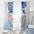 Hawaiki Nui Va'a Solo French Polynesia Window Curtain Blue Color