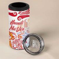 Hawaiki Nui Va'a Solo French Polynesia 4 in 1 Can Cooler Tumbler Red Color LT03 - Polynesian Pride