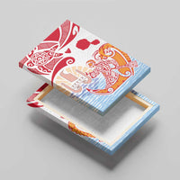 Hawaiki Nui Va'a Solo French Polynesia Canvas Wall Art Red Color LT03 - Polynesian Pride