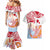 Hawaiki Nui Va'a Solo French Polynesia Couples Matching Mermaid Dress and Hawaiian Shirt Red Color