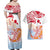 Hawaiki Nui Va'a Solo French Polynesia Couples Matching Off Shoulder Maxi Dress and Hawaiian Shirt Red Color