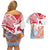 Hawaiki Nui Va'a Solo French Polynesia Couples Matching Off Shoulder Short Dress and Hawaiian Shirt Red Color