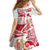 Hawaiki Nui Va'a Solo French Polynesia Family Matching Off The Shoulder Long Sleeve Dress and Hawaiian Shirt Red Color