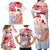 Hawaiki Nui Va'a Solo French Polynesia Family Matching Off Shoulder Maxi Dress and Hawaiian Shirt Red Color