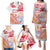 Hawaiki Nui Va'a Solo French Polynesia Family Matching Puletasi and Hawaiian Shirt Red Color