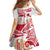 Hawaiki Nui Va'a Solo French Polynesia Family Matching Short Sleeve Bodycon Dress and Hawaiian Shirt Red Color