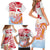 Hawaiki Nui Va'a Solo French Polynesia Family Matching Short Sleeve Bodycon Dress and Hawaiian Shirt Red Color