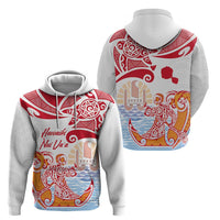 Hawaiki Nui Va'a Solo French Polynesia Hoodie Red Color LT03 - Polynesian Pride