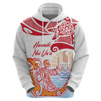 Hawaiki Nui Va'a Solo French Polynesia Hoodie Red Color LT03 - Polynesian Pride