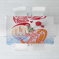 Hawaiki Nui Va'a Solo French Polynesia Tablecloth Red Color LT03 Red - Polynesian Pride