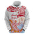 Hawaiki Nui Va'a Solo French Polynesia Zip Hoodie Red Color