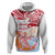 Hawaiki Nui Va'a Solo French Polynesia Zip Hoodie Red Color