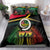 Vanuatu Constitution Day Bedding Set Polynesian Tattoo and Pig Tusk Since 1979