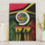 Vanuatu Constitution Day Canvas Wall Art Polynesian Tattoo and Pig Tusk Since 1979