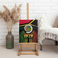 Vanuatu Constitution Day Canvas Wall Art Polynesian Tattoo and Pig Tusk Since 1979 LT03 - Polynesian Pride