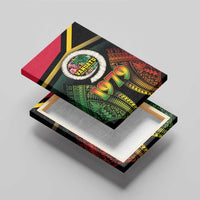 Vanuatu Constitution Day Canvas Wall Art Polynesian Tattoo and Pig Tusk Since 1979 LT03 - Polynesian Pride