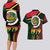 Vanuatu Constitution Day Couples Matching Long Sleeve Bodycon Dress and Hawaiian Shirt Polynesian Tattoo and Pig Tusk Since 1979