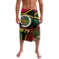 Vanuatu Constitution Day Lavalava Polynesian Tattoo and Pig Tusk Since 1979 LT03 Black - Polynesian Pride