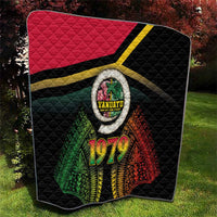 Vanuatu Constitution Day Quilt Polynesian Tattoo and Pig Tusk Since 1979 LT03 - Polynesian Pride