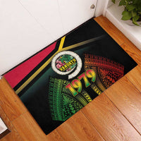 Vanuatu Constitution Day Rubber Doormat Polynesian Tattoo and Pig Tusk Since 1979 LT03 - Polynesian Pride
