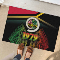Vanuatu Constitution Day Rubber Doormat Polynesian Tattoo and Pig Tusk Since 1979 LT03 - Polynesian Pride