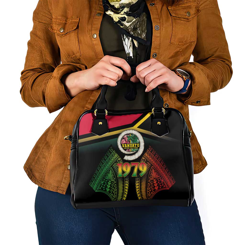 Vanuatu Constitution Day Shoulder Handbag Polynesian Tattoo and Pig Tusk Since 1979 LT03 - Polynesian Pride