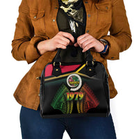 Vanuatu Constitution Day Shoulder Handbag Polynesian Tattoo and Pig Tusk Since 1979 LT03 - Polynesian Pride