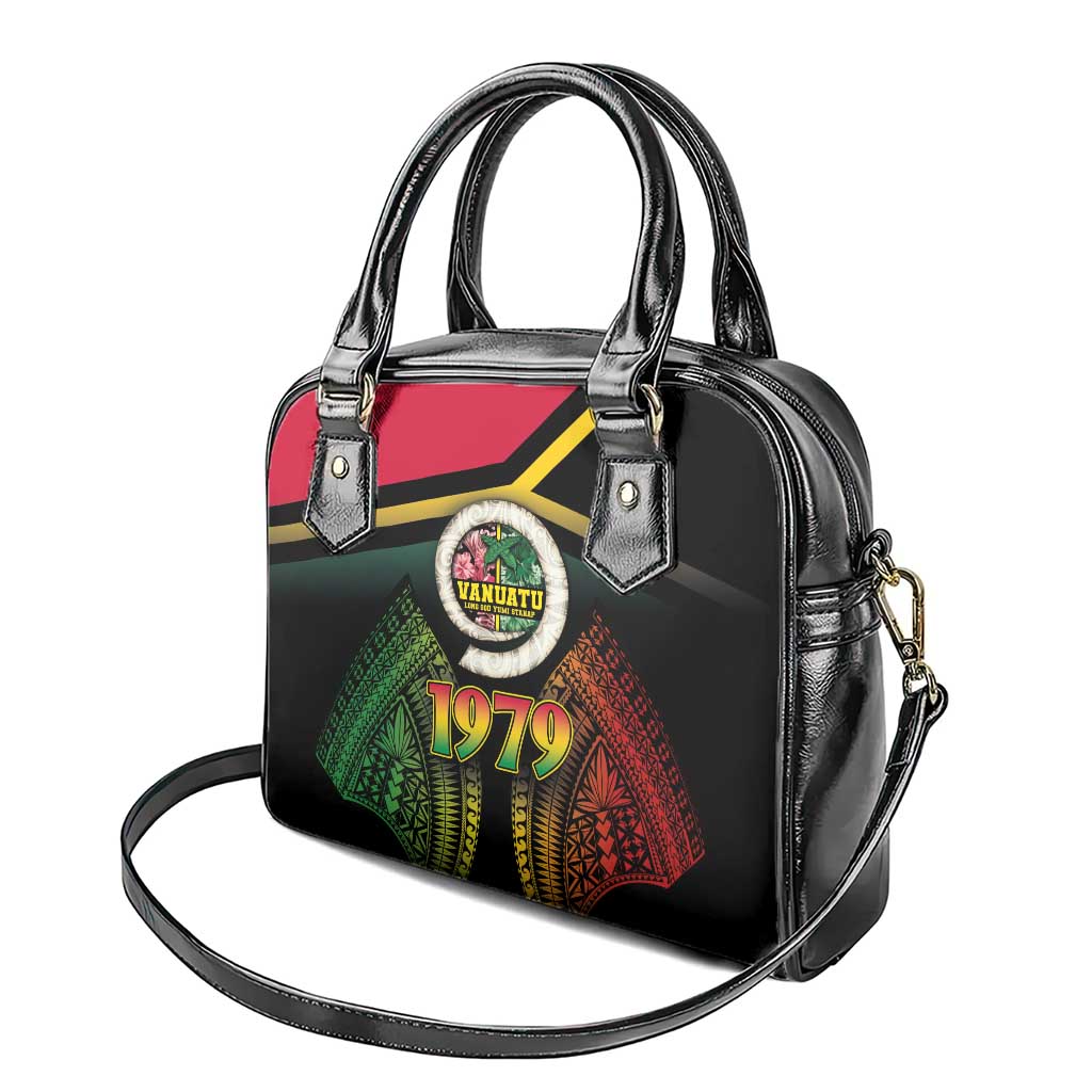 Vanuatu Constitution Day Shoulder Handbag Polynesian Tattoo and Pig Tusk Since 1979 LT03 - Polynesian Pride