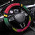 Vanuatu Constitution Day Steering Wheel Cover Polynesian Tattoo and Pig Tusk Since 1979