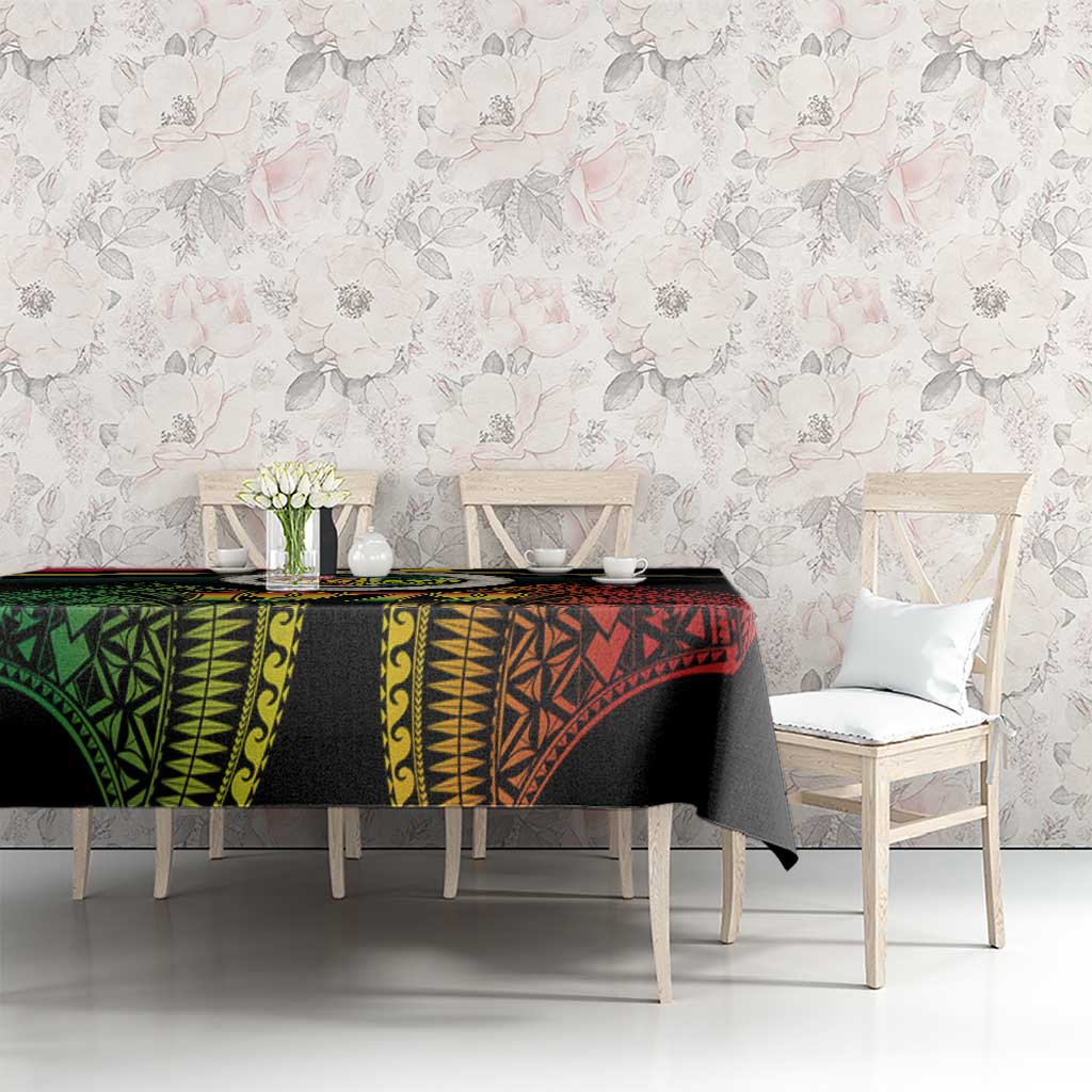 Vanuatu Constitution Day Tablecloth Polynesian Tattoo and Pig Tusk Since 1979 LT03 - Polynesian Pride