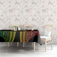 Vanuatu Constitution Day Tablecloth Polynesian Tattoo and Pig Tusk Since 1979 LT03 - Polynesian Pride