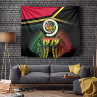 Vanuatu Constitution Day Tapestry Polynesian Tattoo and Pig Tusk Since 1979 LT03 - Polynesian Pride