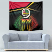 Vanuatu Constitution Day Tapestry Polynesian Tattoo and Pig Tusk Since 1979 LT03 - Polynesian Pride