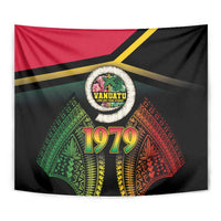 Vanuatu Constitution Day Tapestry Polynesian Tattoo and Pig Tusk Since 1979 LT03 - Polynesian Pride