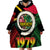 Vanuatu Constitution Day Wearable Blanket Hoodie Polynesian Tattoo and Pig Tusk Since 1979