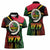 Vanuatu Constitution Day Women Polo Shirt Polynesian Tattoo and Pig Tusk Since 1979