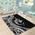 Aloha Hawaii Hammerhead Shark Area Rug Black Kakau and Polynesian Tattoo LT03