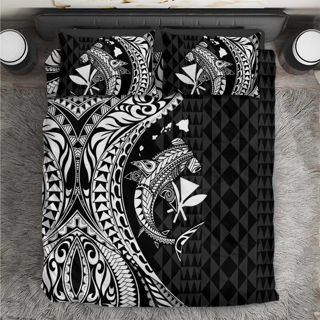 Aloha Hawaii Hammerhead Shark Bedding Set Black Kakau and Polynesian Tattoo LT03 Black - Polynesian Pride