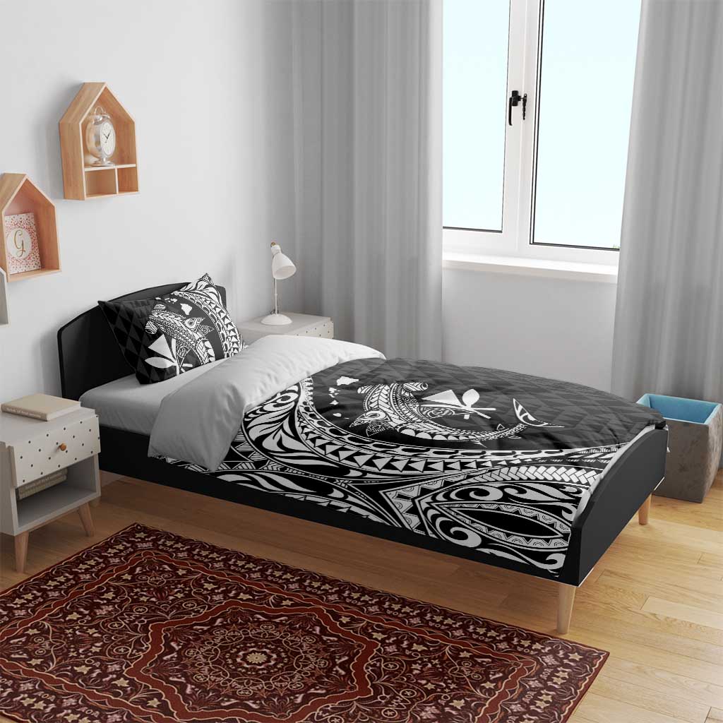 Aloha Hawaii Hammerhead Shark Bedding Set Black Kakau and Polynesian Tattoo LT03 - Polynesian Pride