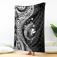 Aloha Hawaii Hammerhead Shark Blanket Black Kakau and Polynesian Tattoo LT03 - Polynesian Pride