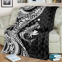 Aloha Hawaii Hammerhead Shark Blanket Black Kakau and Polynesian Tattoo LT03 - Polynesian Pride