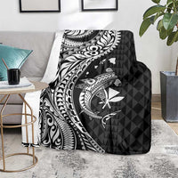 Aloha Hawaii Hammerhead Shark Blanket Black Kakau and Polynesian Tattoo LT03 - Polynesian Pride