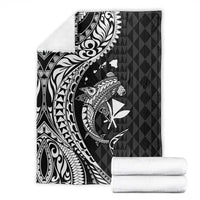 Aloha Hawaii Hammerhead Shark Blanket Black Kakau and Polynesian Tattoo LT03 - Polynesian Pride