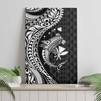 Aloha Hawaii Hammerhead Shark Canvas Wall Art Black Kakau and Polynesian Tattoo LT03 - Polynesian Pride