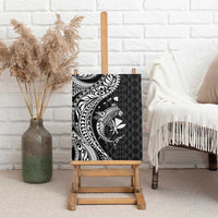 Aloha Hawaii Hammerhead Shark Canvas Wall Art Black Kakau and Polynesian Tattoo LT03 - Polynesian Pride