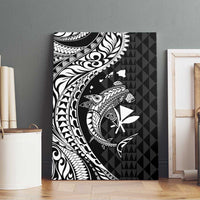 Aloha Hawaii Hammerhead Shark Canvas Wall Art Black Kakau and Polynesian Tattoo LT03 - Polynesian Pride