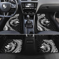 Aloha Hawaii Hammerhead Shark Car Mats Black Kakau and Polynesian Tattoo LT03 Set 4pcs Black - Polynesian Pride
