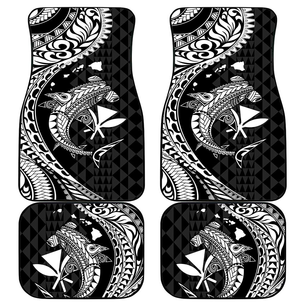 Aloha Hawaii Hammerhead Shark Car Mats Black Kakau and Polynesian Tattoo LT03 - Polynesian Pride