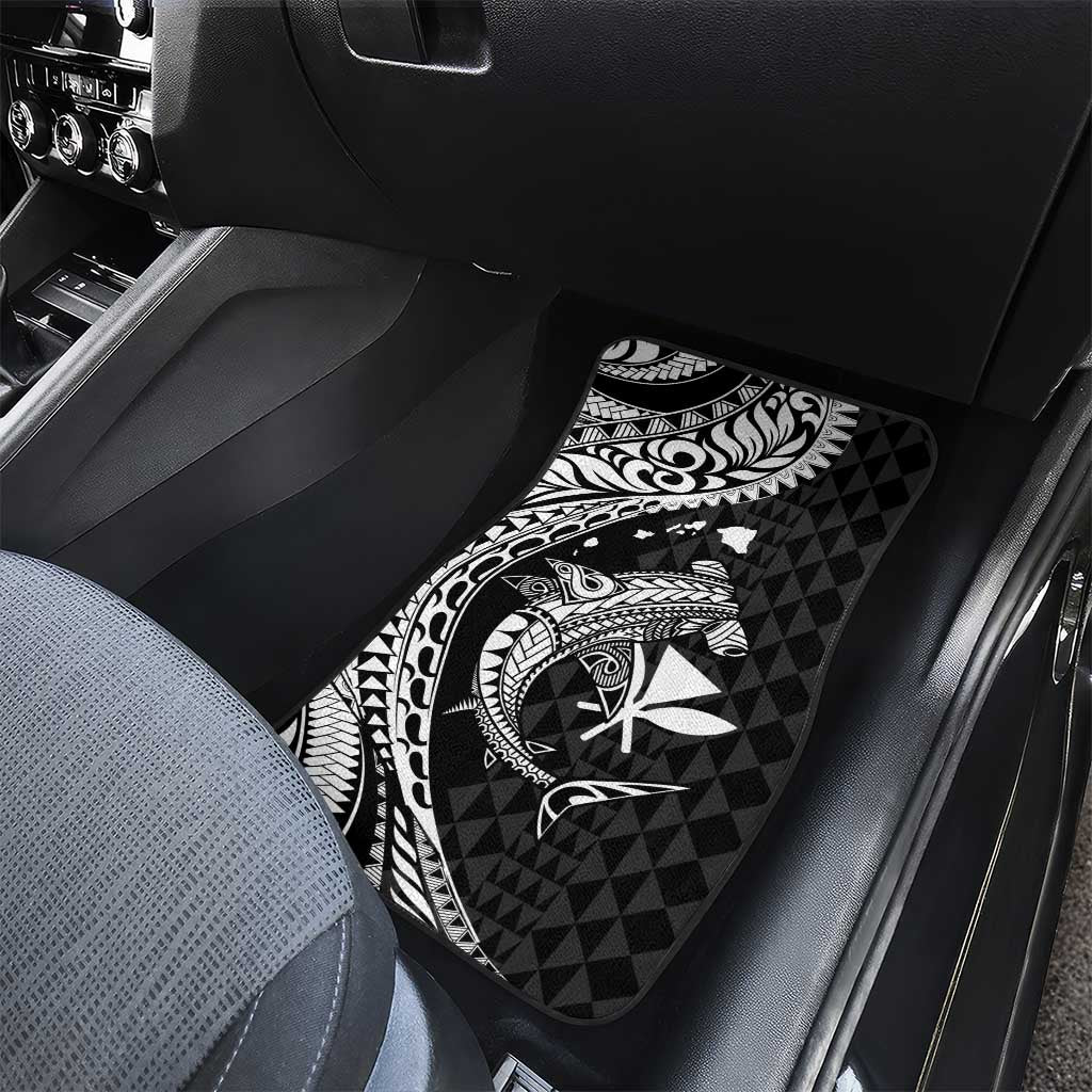 Aloha Hawaii Hammerhead Shark Car Mats Black Kakau and Polynesian Tattoo LT03 - Polynesian Pride