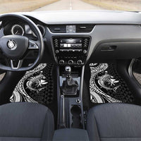 Aloha Hawaii Hammerhead Shark Car Mats Black Kakau and Polynesian Tattoo LT03 Set 2pcs - Front Black - Polynesian Pride
